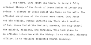 Carl Dee Pratt document 2 excerpt