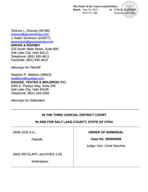 Jake Retzlaff BYU Sex Abuse Lawsuit: Order to Dismiss, June 30, 2025