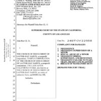 2:24-cv-08665 Complaint: John Roe CL 11 v. The Church of Jesus Christ of Latter-day Saints et al., C.D. Cal.