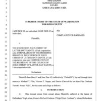 2025 lawsuit against Mormon church - perpetrator Mickey Cochran