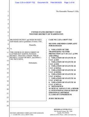 2025 WA Lawsuit: Complaint re: alleged child sex abuse by Paydan Bussey