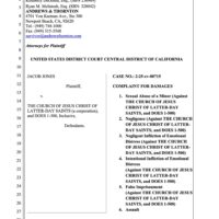 Complaint: Jacob Jones v. LDS, 2:25-cv-00715, C.D. Cal., accused Arlin Hatch