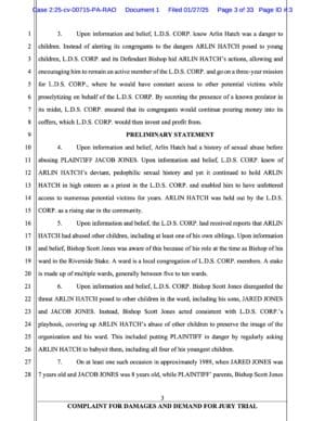 Complaint: Jacob Jones v. LDS, 2:25-cv-00715, C.D. Cal., accused Arlin Hatch - Image 4