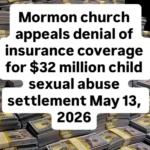Mormon church appeals denial of insurance coverage for $32 million child sexual abuse settlement May 13, 2026