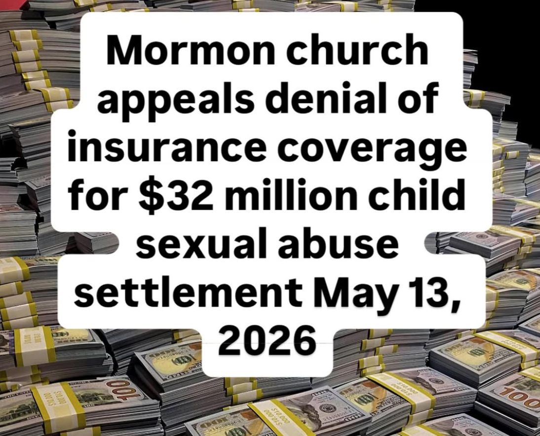 Mormon church appeals denial of insurance coverage for $32 million child sexual abuse settlement May 13, 2026